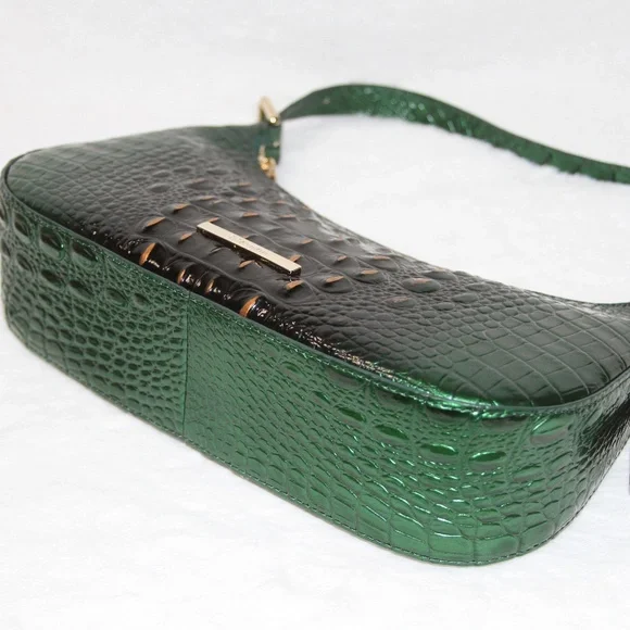 NWT BRAHMIN Kyrie Shoulder Bag Purse Handbag Evergreen Ombre Melbourne Leather - Picture 5 of 7